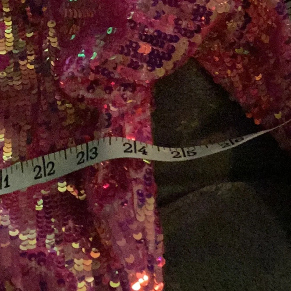 AKIRA Pink and Purple Sequin Jean Jacket - Picture 11 of 11